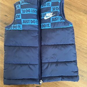 Nike Navy and Teal Puffer Vest